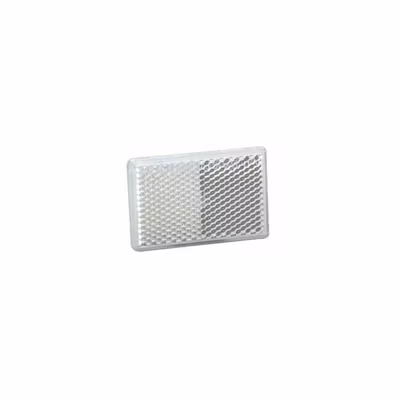 Catadioptre rectangulaire 57×39 mm blanc auto-adhésif
