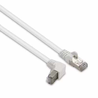 Câble Ethernet RJ45 CAT 6a mâle/mâle coudé – FTP 1,5 m – Metronic 395526