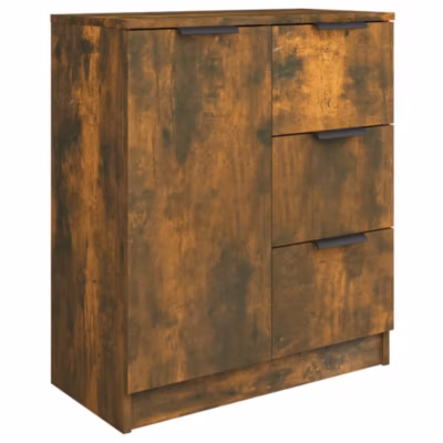 Buffet Chêne fumé 60x30x70 cm Bois d&rsquo;ingénierie vidaXL