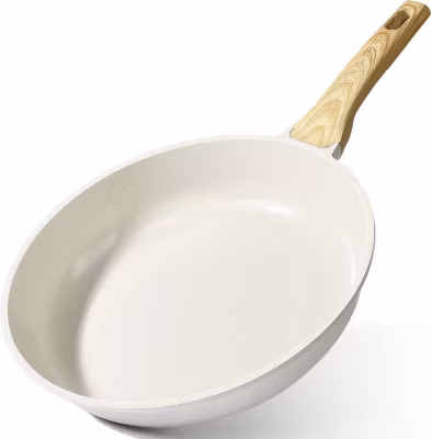 Poêle en céramique 30 cm blanche antiadhésive