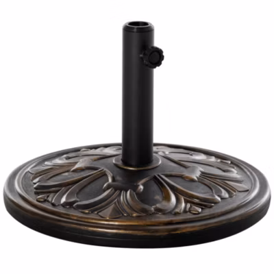 Base de Parasol 13 kg, Antik Bronze, Pour Mât 35 38 48mm, 48 cm