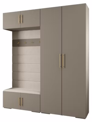 Garde-robe Inova 3 porte battante 236,7/200/47 2 Portes (gris)