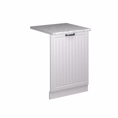 Vicco Façade de lave-vaisselle Blanc campagne 60cm , PT Marbre