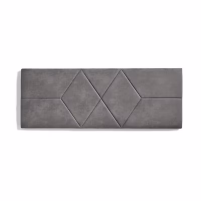 Tête de lit – ECCOX – Deux Diamants – 112 x 57 x 5 cm – Tissu Anti-Tache – Gris