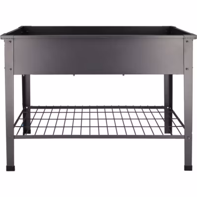 Carré potager en métal anthracite 100.5×40.5×80.5 cm