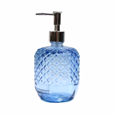 Distributeur de savon en verre recyclé Ciel 18 cm DIAMOND