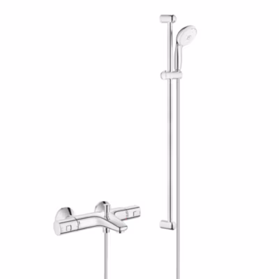 Tempesta 100 ensemble de douche complet 3 jets + mitigeur thermostatique bain/douche 1/2&Prime;, chrome (34598000-28789002)