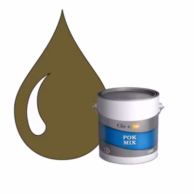 POK MIX : Peinture Meuble Satinée Multi-supports Intérieur – 3L – RAL 7008 – Gris Kaki – Clic & Pok