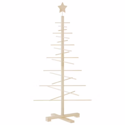 Arbre de Noël en bois pour décoration 125 cm bois massif de pin vidaXL