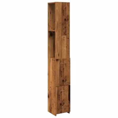 Armoire de salle de bain vieux bois 25x25x170cm bois ingénierie vidaXL