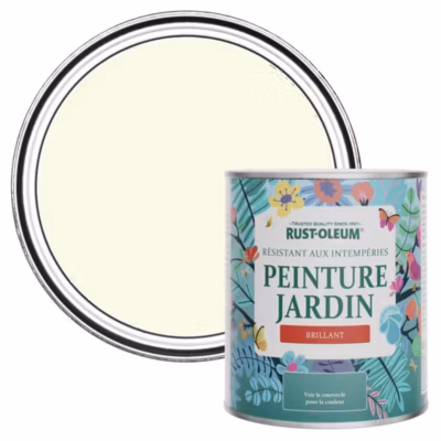 Peinture Blanche pour Jardin et terrasse, Finition Brillante – RUST-OLEUM – Sablé 750ml