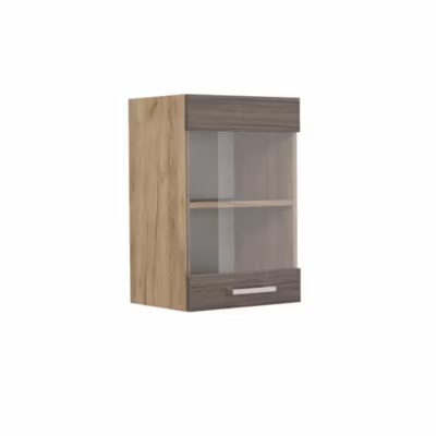 Vicco Meuble de cuisine haut vitré Gris noble 40cm