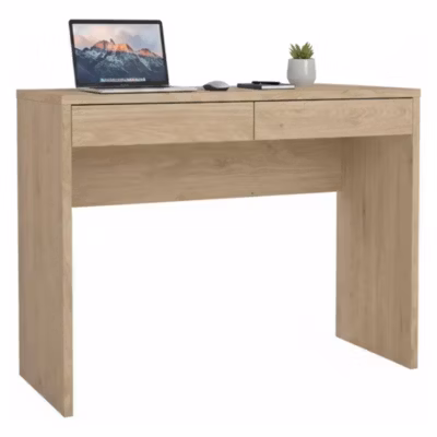 Bureau Acero, Pupitre polyvalent, Table de bureau pour PC, Plan de travail, 100×40 h77 cm, Chêne clair