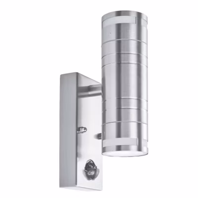 Applique murale exterieur, 2 lumieres, acier inoxydable, acier