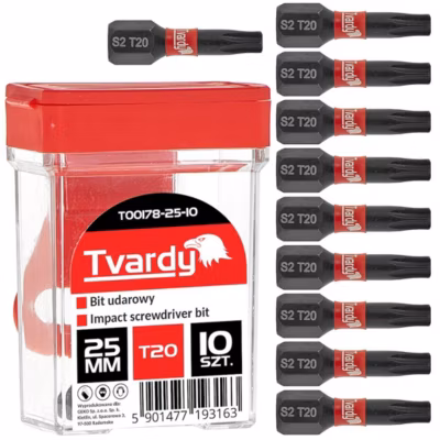 Boîte de 10 embouts T20 – S2 – Longueur 25mm