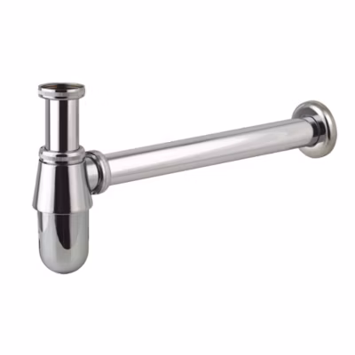 Siphon rond BOT avec finition chromée brillante en laiton Kibath