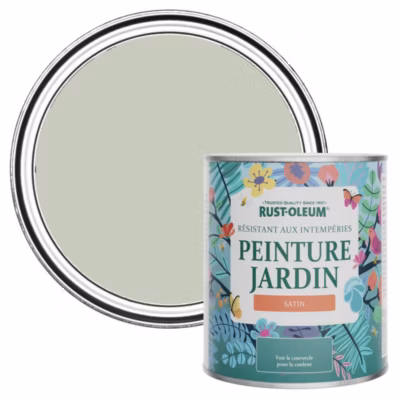 Peinture Verte pour Jardin et terrasse, Finition Satinée – RUST-OLEUM – Aloé Vera 750ml