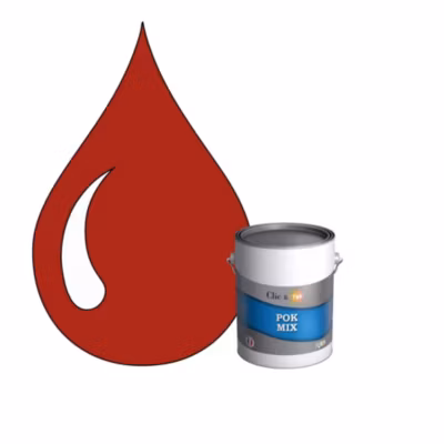 POK MIX : Peinture Meuble Satinée Multi-supports Intérieur – 1L – RAL 3001 – Rouge de Sécurité – Clic & Pok