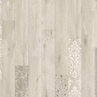 Sol PVCTextile – parquet clair et effet pochoir – Rouleau de 4m x 11m