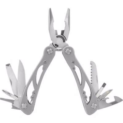 Basetech BT-2299054 Couteau multifonction inox 12 fonctions avec étui ceinture