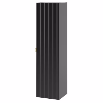 Meuble colonne de salle de bain suspendu ARCOS noir 35 x 130 cm