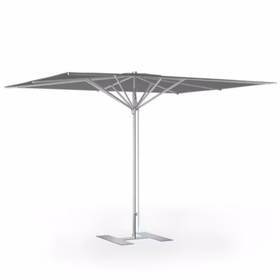 Parasol de terrasse complet Prémium Gris 300 x 250 Armature Gris