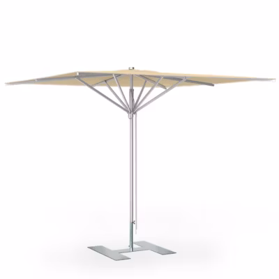 Parasol de terrasse complet Prémium Havane 240 x 240 Armature Gris