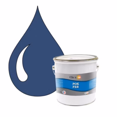 Peinture fer antirouille – Laque extérieure Semi-Brillante POK FER – 2,5L – RAL 5000 – Bleu Violet