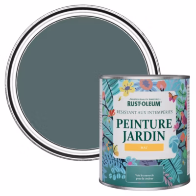 Peinture Bleue pour Jardin et terrasse, Finition Mate – RUST-OLEUM – Deep Sea 750ml