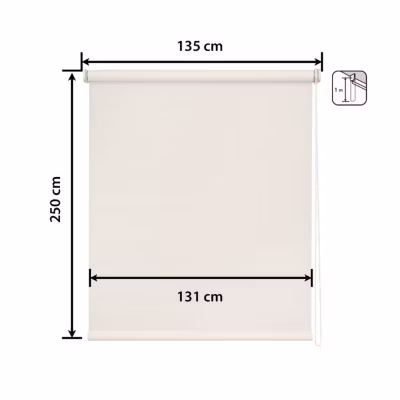 Easydeco – Store Enrouleur motorisé à batterie Screen Premium ( Beige, 135 x 250 cm)