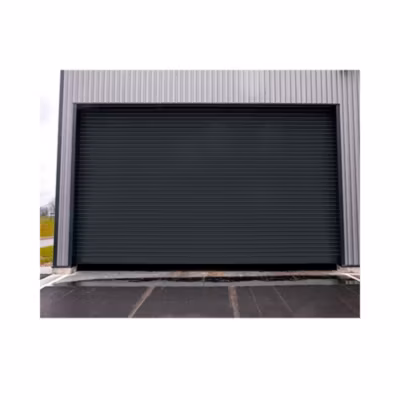 Rideau Métallique Gris RAL7016 Motorisé 220V Lames Pleines 9/10ème L5500 H2000 PREMIUM