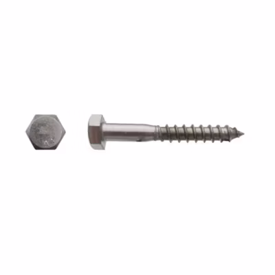 50 Tirefonds Bois Tête Hexagonale 12 x 150 mm – DIN 571 – Inox A4 – D-Work
