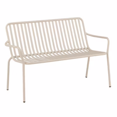 Banc de Jardin en Métal « Peking » 130cm Beige
