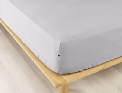 Drap housse 90 x 190 cm CANDICE Brume