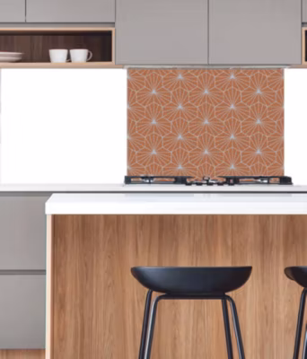 Fond de Hotte Alu adhésif LILY 90 cm x 70 cm Ma Nouvelle Déco