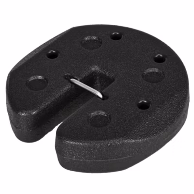Lot de 4 poids de lestage pour tonnelle barnum tente dia. 22 x 5,5H cm HDPE noir