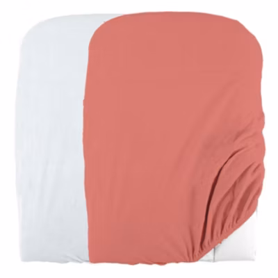 Lot de 2 housses de matelas à langer en éponge bouclette (50×75 cm – Terracotta)