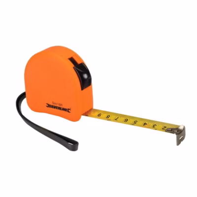 Mètre Ruban Profilé Fluo 5 m x 19 mm – Précision et Visibilité Optimale – Silverline
