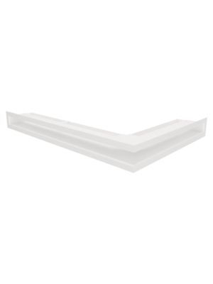 Grille d&rsquo;aération d&rsquo;angle pour cheminée 60x600x400 – Loft Angle gauche blanc