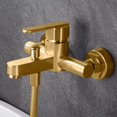 Mitigeur Bain/Douche Anti-Calcaire Or Brossé IMEX ROMA BDR001-4OC