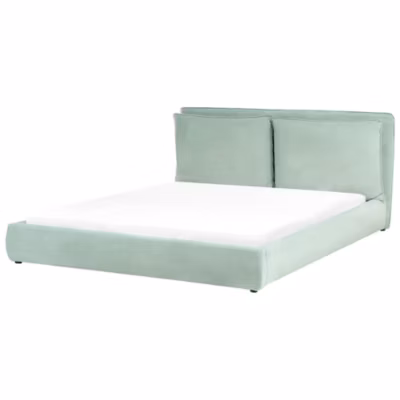 Lit avec sommier Velours BAJONNA 180 x 200 cm Vert menthe