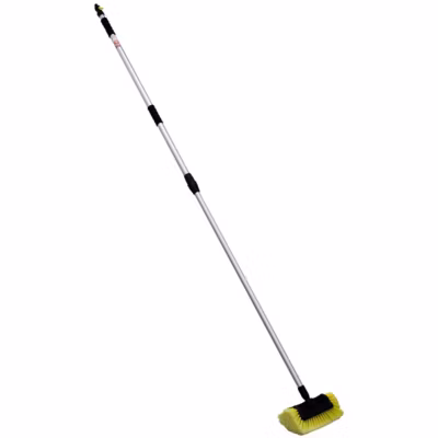 Balai brosse de lavage télescopique avec raccord tuyau – Longueur 2.50 mètres – GT MARKET