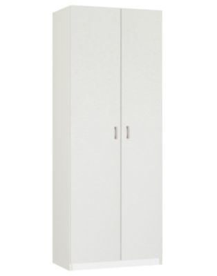 Armoire / meuble de rangement, coloris blanc – Hauteur 180 x Longueur 80 x Profondeur 35 cm