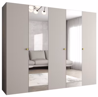Armoire Parma 2 a portes battantes H. 202 x L.250 x P. 52, 5 portes