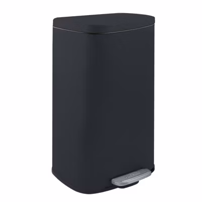 Poubelle à  pédale de cuisine Acier AKIRA 30L Noir mat Spirella