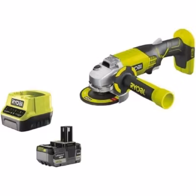 Meuleuse angle sans fil ryobi r18ag-150gzl 18 V Batterie 5 Ah 11.5 cm