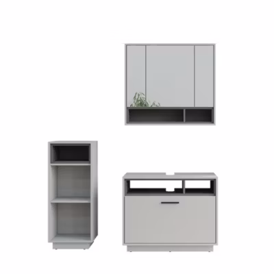 Vicco Meubles bain Gris/Anthracite Set 2