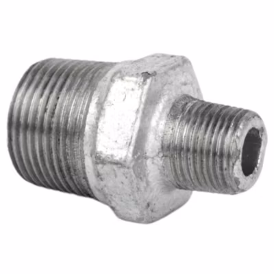 Mamelon réduit fonte galvanisée – 33x42mm (1 »1/4) – 15x21mm (1/2 »)