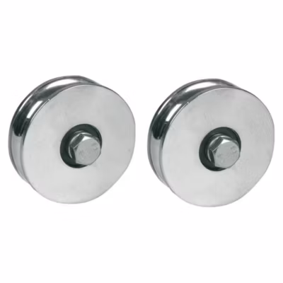 Roue à rainure ronde de 120 mm avec une rainure de 20,5 mm et 1 roulement à billes – Lot de 2