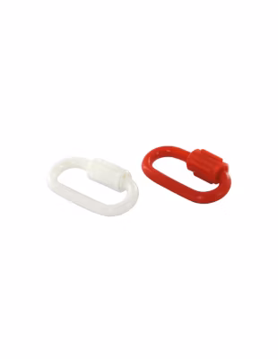 Lot de 2 maillons rapides 6mm, rouge/blanc – THIRARD